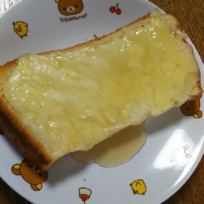 チーズの塩気とはちみつの甘さで美味しいですね～朝からしあわせでした(o^O^o)
